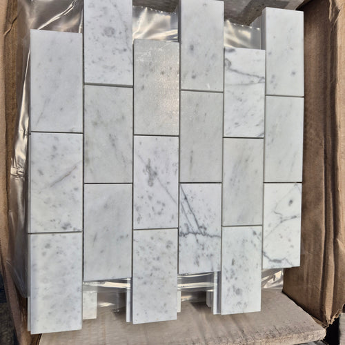 Italian Carrara Marble Subway Mosaic - Job Lot - 1.75m2