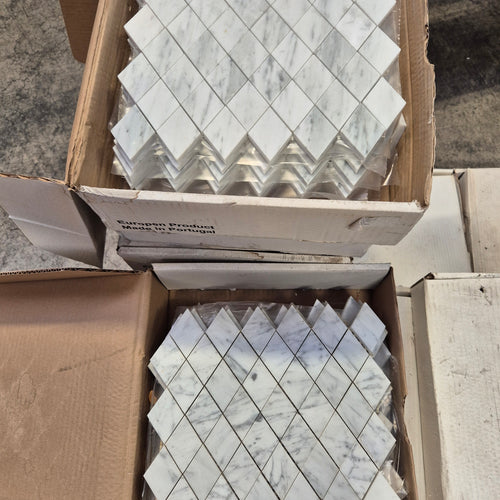 Italian Carrara Diamond Mosaic - End of Line Special Offer